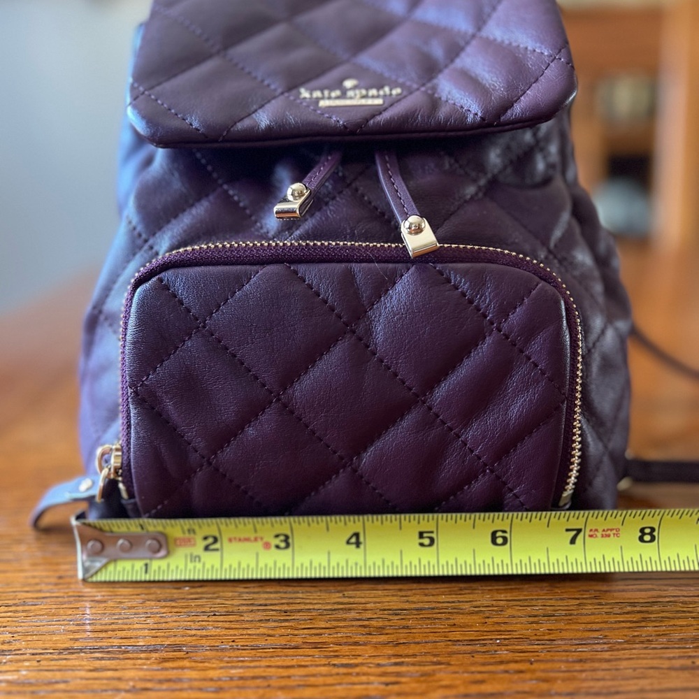 Kate Spade Quilted Backpack with Diamond Pattern - Picture 12 of 13